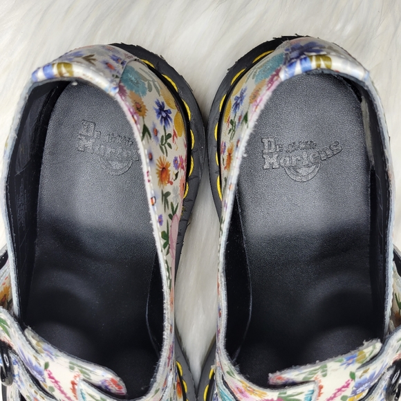 Doc Martens 8065 Wanderlust Floral Mary Jane Shoes in Bone/Mallow Pink Sz 7 RARE - Picture 10 of 13